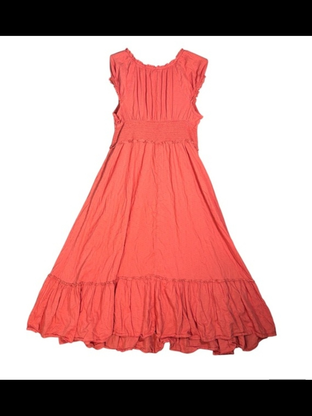 Old Navy Coral Ruffle-Hem Maxi Dress